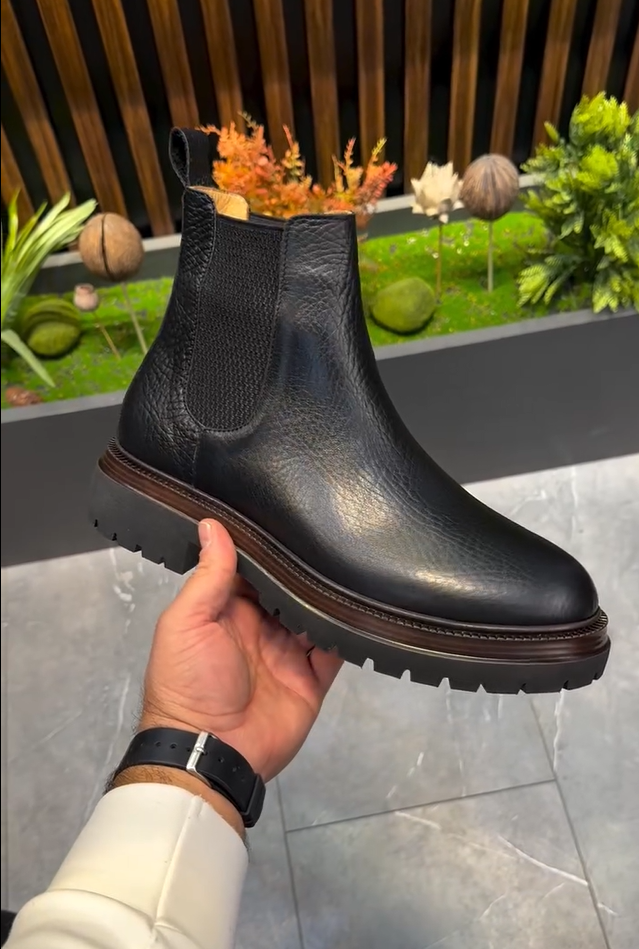 Bottes en cuir pour hommes de la nouvelle saison