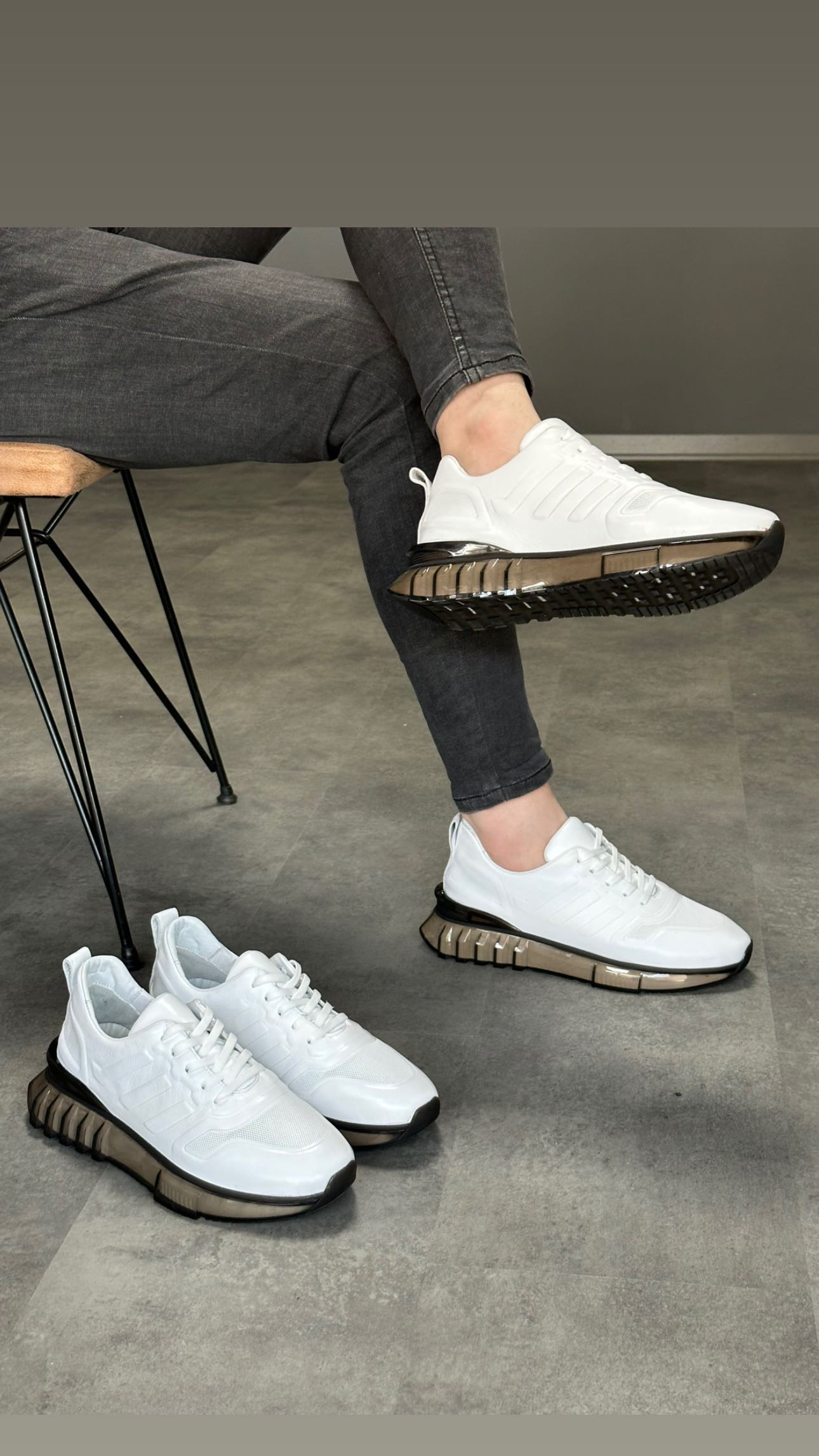 Baskets en cuir véritable pour hommes, fabriquées à la main, collection spéciale 2023