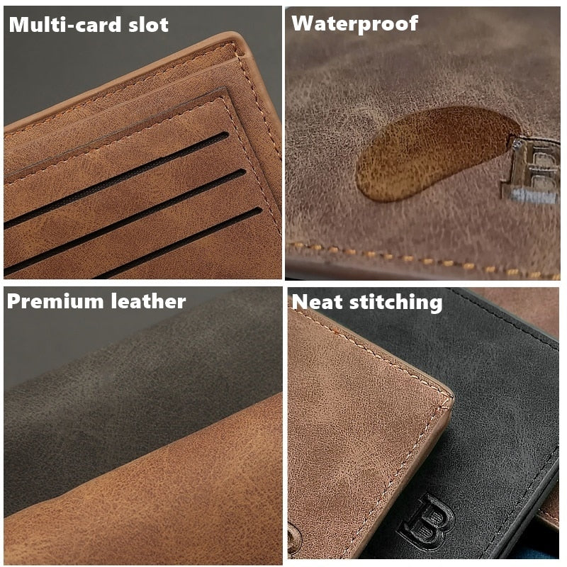 2023 New Fashion Wallets for Men Small Money Purses Wallets New Design Dollar Price Top Men Thin Wallet with Coin Bag Wallet