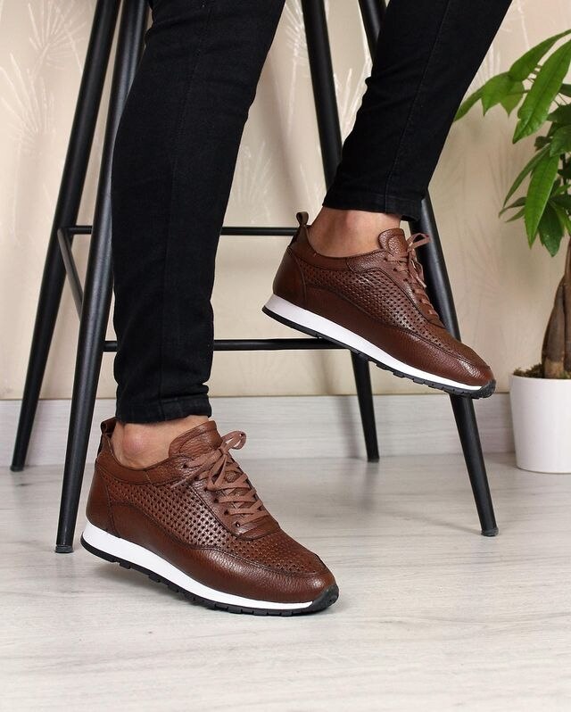 Genuine Leather Men Casual Sneaker Shoes