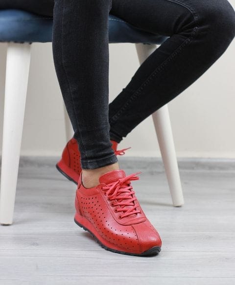 Genuine Leather Handmade Men Redd Shoes Sneaker