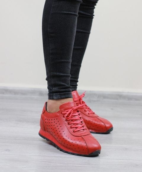 Genuine Leather Handmade Men Redd Shoes Sneaker