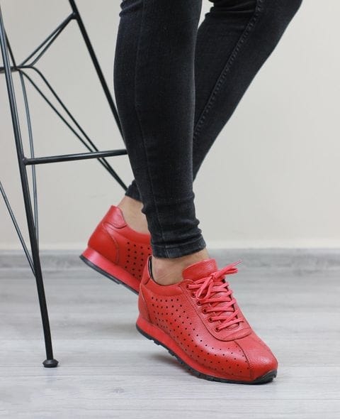 Genuine Leather Handmade Men Redd Shoes Sneaker